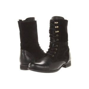 Diesel Leather Combat Boots